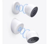 Magnetic Mount Holder for Google nest cam Outdoor-Indoor (Wired & Battery) | Magnet Replacement Base backing plate,Angled Wall Base for Extra Tilt,nest camera desk holder,360 free-rolling,