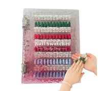 Magnetic Nail Book - Magnetic Salon Nail Design Color Chart,Practice Stand Binder with Tips Storage Organizer for Salon Showing Shelf Easy Preview Sample