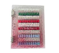 Magnetic Nail Colour Display Book - Nail Polish Colour Cards Scrapbook with Transparent Tips - Removable Magnetic Fingernails Colour Chart for Nail Studio & DIY - Display Box