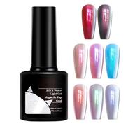 Magnetic Nail Polish, Gel Top Coat, Glitter Finish, 7ml Mini Bottle, 2 in 1 Professional Shine and, Long-Lasting Wear, Salon-Quality Manicure for Women Bridal Holiday Wedding Home Use
