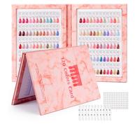 Magnetic Nail Swatch Book, Glue-Free 120 Nail Color Display for Nail Sample