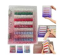 Magnetic Nail Swatches Book, 180Pcs Nail Color Display Book, Professional Nail Gel Polish Display Book, Removable Blank Nail Sample Display Organizer, Nail Art Salon Design Booklet, No Need Pasting