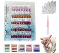 Magnetic Nail Swatches Book,2025 New 120/180/240 Nail Color Display Book Polish,Magnet Blank Nail Organizer Storage,Professional Nail Art Salon Design Booklet for Manicurist Easy Preview Storage(Blue,