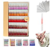 Magnetic Nail Swatches Book,2025 New 120/180/240 Nail Color Display Book Polish,Magnet Blank Nail Organizer Storage,Professional Nail Art Salon Design Booklet for Manicurist Easy Preview Storage(Apric