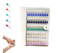 Magnetic Nail Swatches Book,2026 New Upgrade 120/180/240 Nail Color Display Book, Magnet Blank Nail Organizer Storage, with Transparent Nails and Digital tags(White,180pcs)
