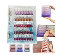Magnetic Nail Swatches Book, 240Pcs Nail Color Display Book, Professional Nail Gel Polish Display Book, Removable Blank Nail Sample Display Organizer, Nail Art Salon Design Booklet, No Need Pasting