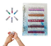 Magnetic Nail Swatches Book, New Nail Color Display, Professional Nails Art Salon Design Display Booklet for Manicurist, 120/180/240 Color (Blue,120-Color)