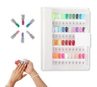 Magnetic Nail Swatches Book, New Nail Color Display, Professional Nails Art Salon Design Display Booklet for Manicurist, 120/180/240 Color (White,240-Color)