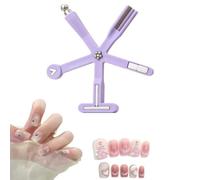 Magnetic Nail Tool, Multi-Function Strong Magnetic Nail Polish Tools with Ultra-Strong Magnet, 8 in 1 Nails Magnet, Shock-Resistant Silicone Sleeve for Quick Cat-Eye Nail Art (Purple)