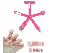 Magnetic Nail Tool, Multi-Function Strong Magnetic Nail Polish Tools with Ultra-Strong Magnet, 8 in 1 Nails Magnet, Shock-Resistant Silicone Sleeve for Quick Cat-Eye Nail Art (Pink)