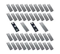 Magnetic Name Badge, 50 Pcs Adhesive Magnetic Name Tags Fastener Badge Holder Business Blank Name Clips, Magnet DIY ID Badge No Pin Hole for Jacket Lapel Shirt, 45 * 13mm (50)