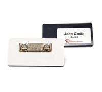 Magnetic Name Badge With Card Insert For Shop, Staff, Conventions, Exhibitors, And Events - 76mm X 38mm