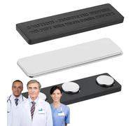 Magnetic Name Tag - Badge Holder, Reusable Clip | Strong Neodymium Magnet, Durable Magnetic Buckle, Lightweight Compact Design with Anti-Scratch Backing for Uniform Employee Classroom Exhibition