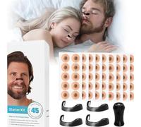 Magnetic Nasal Strip,90 Pieces Nose Strips forBreathing,Anti-Snoring Equipment for Man Woman,Reduce Snoring,Improve Sleep Quality - Sweat Resistant,-Fit Design for Home, Travel, and Business Trips