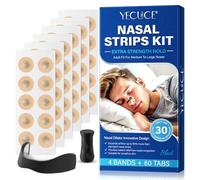 Magnetic Nasal Strips, Anti Snore, Boost Oxygen Intake, Improve Sleep Quality Snoring Solution, Sweat Resistant, Skin Safe Nasal Strips 60 Counts