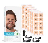 Magnetic Nasal Strips for Breathing,Anti Snoring Devices 60pcs Square Shape Magnet Refills and Magnetic Anti Snore Nose Clip 4 Sizes (S/M/L/XL),Nasal Dilator for Better Breathing