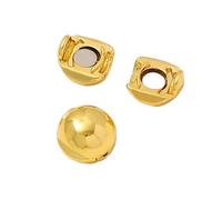 Magnetic Necklace Clasps 18K Gold Plated Ball Shape Magnetic Clasps,Brass Magnet End Clasp Connectors for Jewelry Making DIY Bracelet(Red,2pcs)