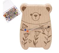 Magnetic Needle Minder - Animal Shape Holder With Strong Magnet, Metal Clasp Backing, Included 100 Pieces Stainless Steel Pins, Rust Resistant Proof | Use For Crafting Dressmaking