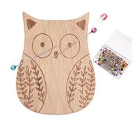 Magnetic Needle Nanny, Cute Animal Needle Minders for Cross Stitches, Wooden Magnetic Needle Keepers with 100 Pins, Embroidery Needlework Accessories