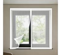 Magnetic Net Window 130 x 100 cm Keep Fly Mosquito Out Bug Net for Windows Fine Mesh Design Prevents Tiny Insects from Entering for Windows Doors and Patio Screens, White