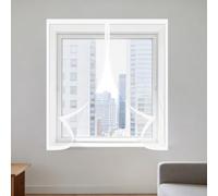 Magnetic Net Window 50 x 130 cm Keep Fly Mosquito Out Selfadhesive Window Screen Mesh Excellent Ventilation While Blocking Bugs for Living Room Bedroom Offfice, White