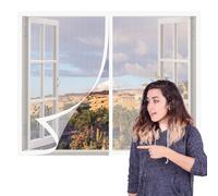 Magnetic Net Window 80 x 60 cm Keep Fly Mosquito Out Mesh Mosquito Bug Net for Windows Easy Installation for Windows Doors and Patio Screens, White