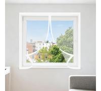 Magnetic Net Window 80 x 60 cm with Selfadhesive DIY Fly Screen for Windows Easy Install for Windows Doors and Patio Screens, White