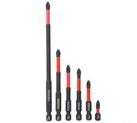 Magnetic Non Slip PH2 Screwdriver Set, 6pcs with Hex Shank for Electric and Hand Drills, Sizes from 25mm to 150mm