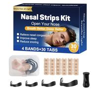 Magnetic Nose Strip, 30 Pieces, Nasal Strips with Storage Case, Drug-Free Nose Strips for Breathing, Snoring Aids for Men and Women, Anti-Snoring Nose Clip, Stop Snoring, Nose Breather