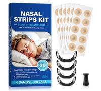 Magnetic Nose Strip 60 Pcs, Magnetic Nasal Strips, 1 Month Supply, Anti Snore & Boost Oxygen, Improve Sleep Quality and Relief Congestion Nasal, Comfortable Breathing Aid for Men & Women
