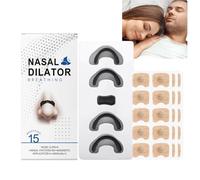 Magnetic Nose Strip with 4 Nose Clips, 30 Nasal Strips & Magnetic Applicator, Anti Snoring Device for Men & Women, Skin-Friendly, Boosts Nasal Airflow, Relieves Congestion & Improves Sleep (1pcs)