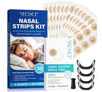 Magnetic Nose Strips (130 Strips), Magnetic Nasal Strips for Adults, Anti Snoring Devices for Better Sleep, Skin-Friendly Nasal Strips to Reduce Snoring & Improve Sleep Quality