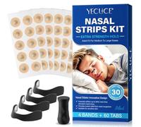 Magnetic Nose Strips, Magnetic Nasal Strips (60 Count-1 Month Supply), Anti Snoring Devices - Reduce Snoring, Improve Sleep Quality - Sweat Resistant, Skin Friendly Nose Strips