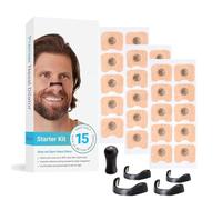 Magnetic Nose Strips with 30pcs Magnet Refills 4 Reusable Bands & Applicator - Anti-Snoring, Nasal Congestion Relief - Ergonomic, Skin-Friendly Nose Vents for Men & Women
