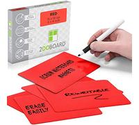 Magnetic Notes or Magnetic Sticky Notes 6 x 4 Inch - Red - Set of 25 Pieces - Easy to Clean and Reuse