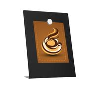 Magnetic Notice Board - Black Stainless Steel Table Easel 11 x 8.5 x 2.4 Inches 590g Solid Construction, Memo Message Organizer, Photo and Note Holder, Notice Board