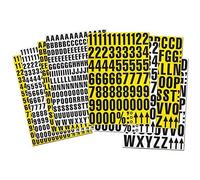 Magnetic Number Sets for shelving/racking 0-9, Special Characters, 23mm high - ideal for use on shelving or racking beams or any magnetic surface, colour:yellow