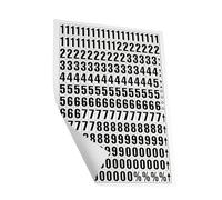 Magnetic Number Sets for shelving/racking 0-9, Special Characters, 23mm high - ideal for use on shelving or racking beams or any magnetic surface, colour:white