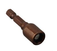 Magnetic Nut Driver 8mm Hex Socket Adapter for Pneumatic Drills and Electric Screwdrivers with 1/4 Inch Shank
