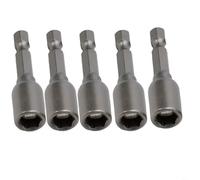 Magnetic Nut Driver Socket Set, 5PCS with 14inch Hex Shank for Drills, Perfect for Various Socket Sizes 6/8/10/12/13mm (5PCS 10mm)