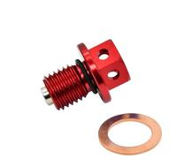 Magnetic Oil Drain Plug Bolt Screw M12xP1 5 Compatible With YZF R3 R25 MT 03 MT 25 YZ250X YZ250 XT250X WR250X WR250R Serow 250 Motorcycle Engine(Red)