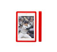 Magnetic One Touch Graded Card Case Bumper Guards Compatible with PSA Graded Cards, Includes 1 Graded Card Storage Display Sleeve Protectors (Red)