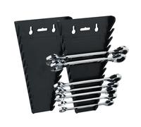 Magnetic Open-End Spanner Holder Set 2 Slots Double Tool Storage Wall-Mounted