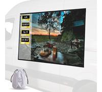 Magnetic Outdoor Projector Screen - Portable HD Projector Screen, 16:9 Aspect Ratio, 1080 Compatible, Foldable Camping White Screen for Van, SUV, Car - Outdoor Movies