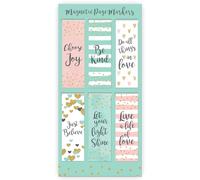 Magnetic PageMarker Set Sparkle Collection | Be Kind Just Believe, Sparkle Magnetic Bible Verse Page Marker Set of 6 for Bibles and Books, Size 2.3" and 0.8"