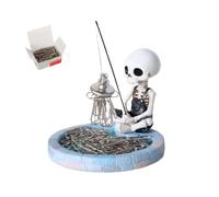 Magnetic Paper Clip Dispenser, Skeleton Fishing Gothic Storage Tray