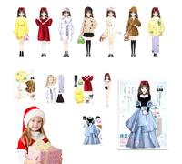 Magnetic Paper Dolls Dress Up Princess Dress Up Sticker Books for Girls | Magnetic Princess Dolls Dress Up Activity Book | Pri Magnetic Dress Up Doll Figure