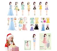 Magnetic Paper Dolls Dress Up Princesses, Dress Up Sticker Books for Girls,Magnetic Paper Dolls Book for Dress Up Activities | Princess Magnetic Sticker Book
