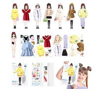 Magnetic Paper Dolls Magnetic Princess Paper Dolls Cutouts Pretend Play Outfit, Magnet Clothes Puzzles Creative Fashion Dress Up For Birthday Children's Day