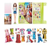 Magnetic Paper Dolls - Princess Dress Up Game Set, Reusable Magnet Sticker Book, Interactive Learning Activity Toy | Educational Play for Girls, Travel Friendly Imaginative Fashion Matching